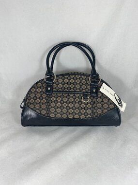 Nine West Geometric Pattern dome satchel Handbag Vintage Y2K